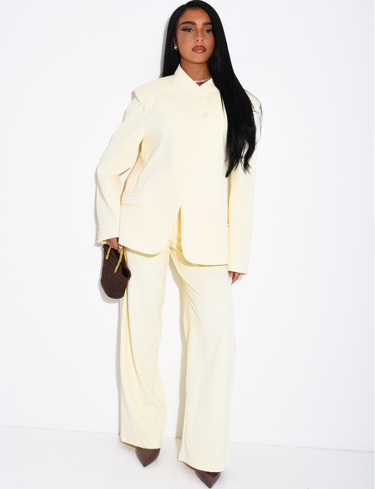 Oversize-Blazer mit doppelter Knopfleiste