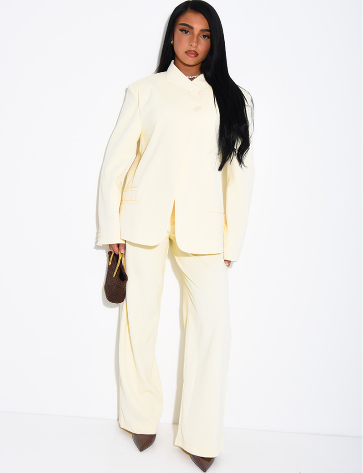 Oversize-Blazer mit doppelter Knopfleiste