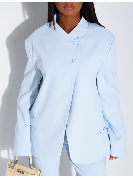 Oversize-Blazer mit doppelter Knopfleiste