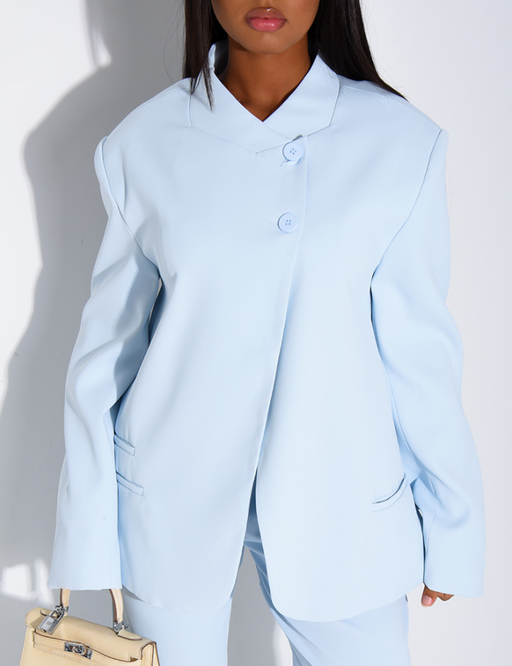 Oversize-Blazer mit doppelter Knopfleiste