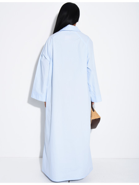 Oversize-Kleid aus Baumwolle mit Hemdkragen
