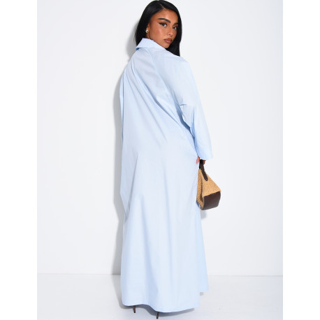 Oversize-Kleid aus Baumwolle mit Hemdkragen