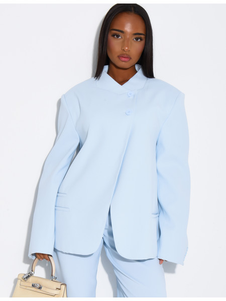 Oversize-Blazer mit doppelter Knopfleiste