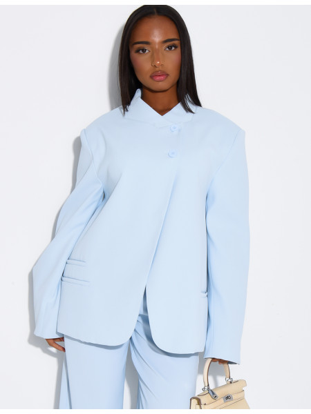 Oversize-Blazer mit doppelter Knopfleiste
