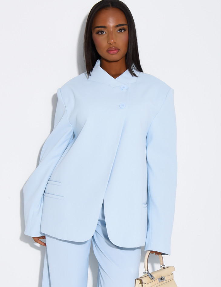 Oversize-Blazer mit doppelter Knopfleiste