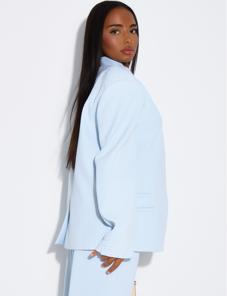 Oversize-Blazer mit doppelter Knopfleiste