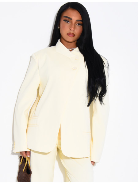 Oversize-Blazer mit doppelter Knopfleiste