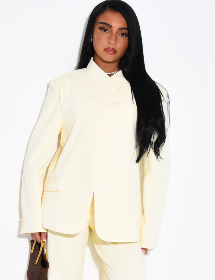 Oversize-Blazer mit doppelter Knopfleiste