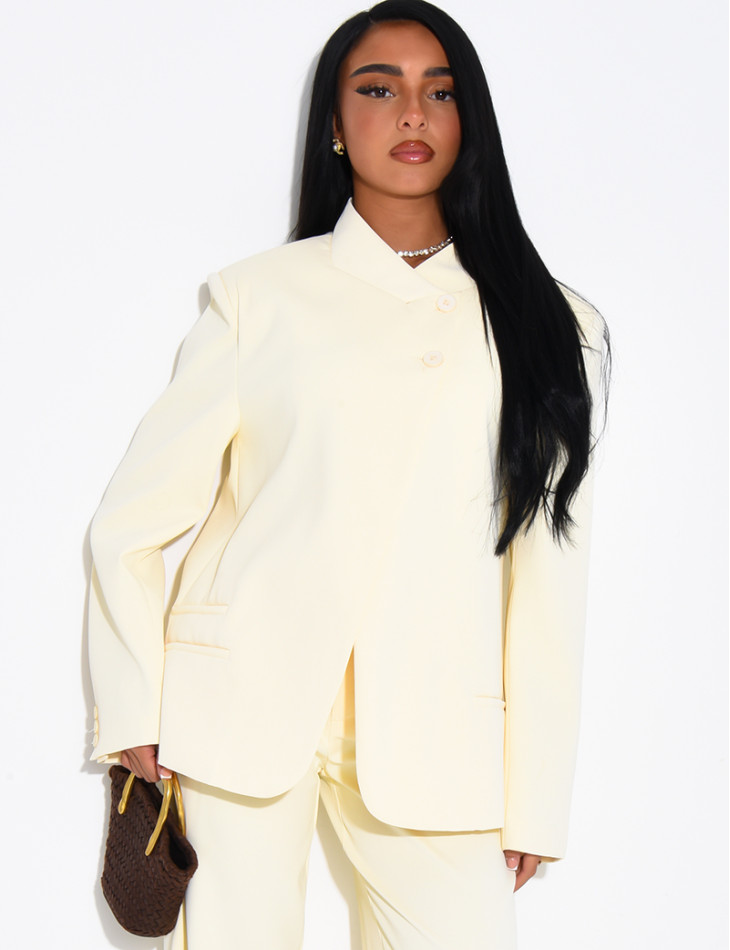 Oversize-Blazer mit doppelter Knopfleiste