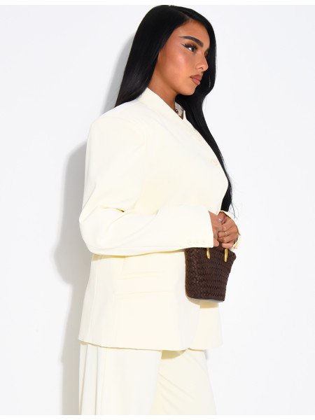 Oversize-Blazer mit doppelter Knopfleiste