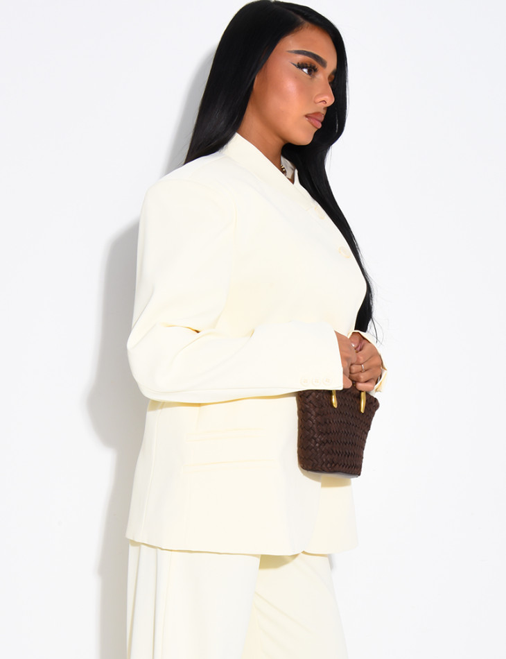 Oversize-Blazer mit doppelter Knopfleiste
