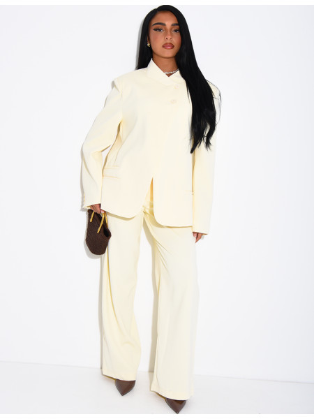 Straight-cut suit trousers
