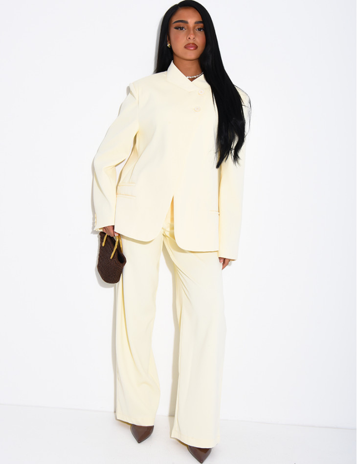 Straight-cut suit trousers