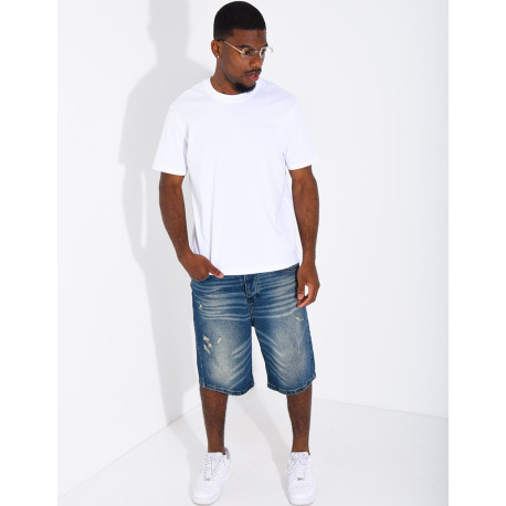 Short en jeans