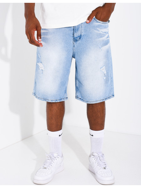 Short en jeans