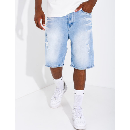 Short en jeans