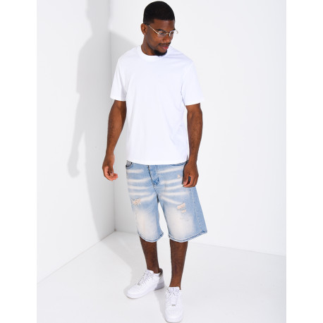 Short en jeans