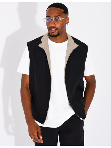 Veste sans manches reversible