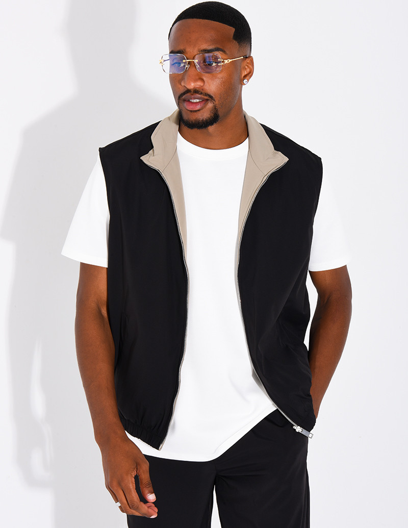 Veste sans manches reversible