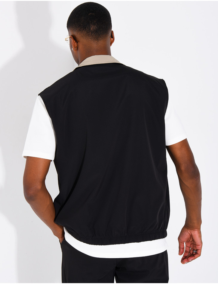 Veste sans manches reversible