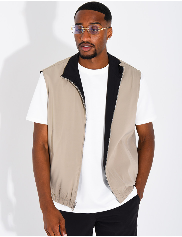 Veste sans manches reversible
