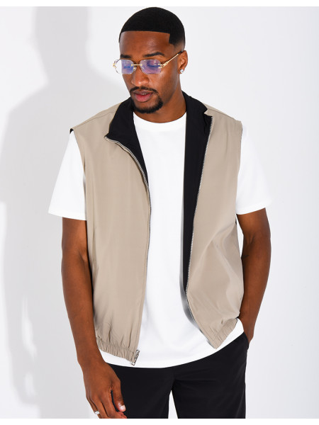 Veste sans manches reversible