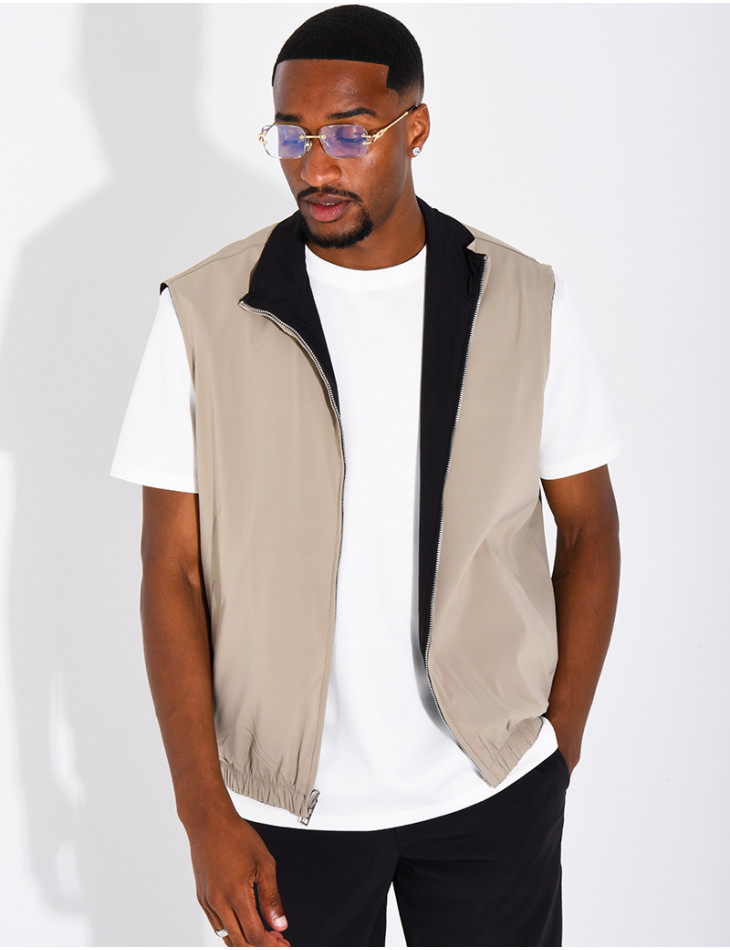 Veste sans manches reversible
