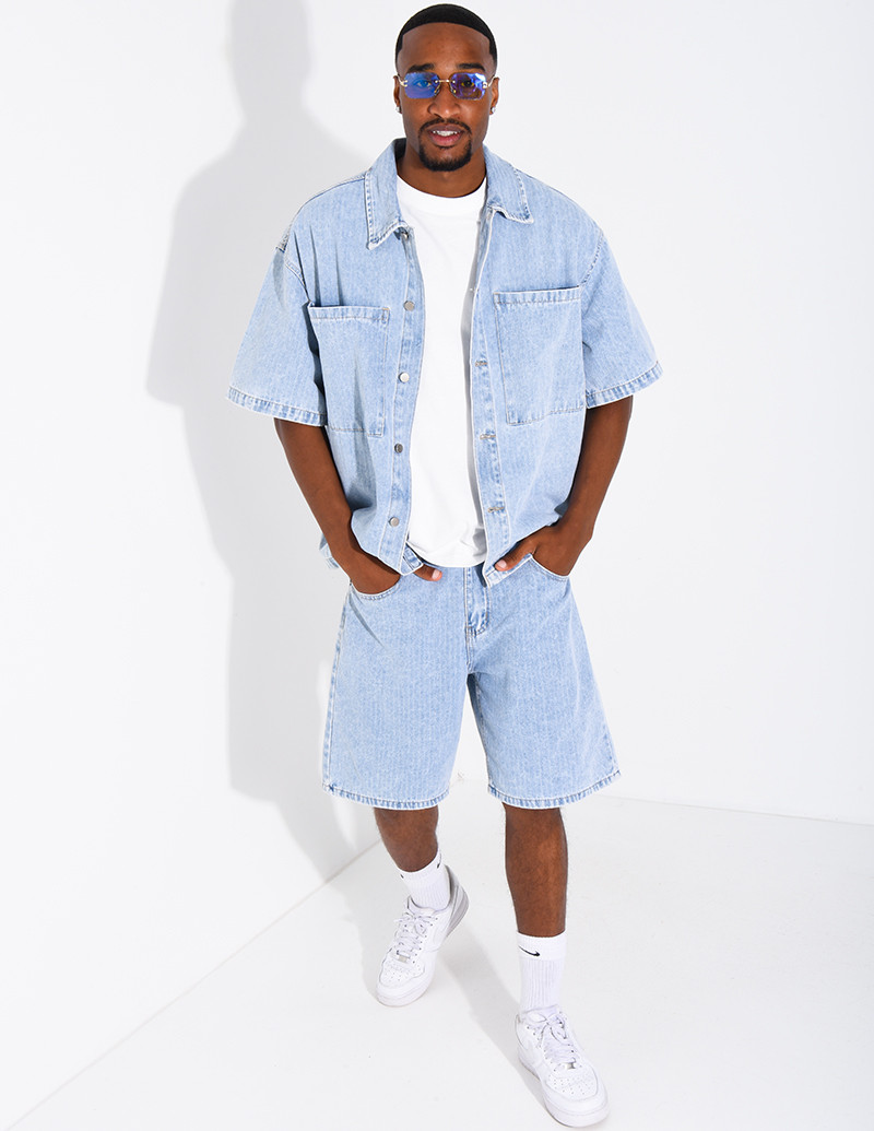 Ensemble en jeans short et...