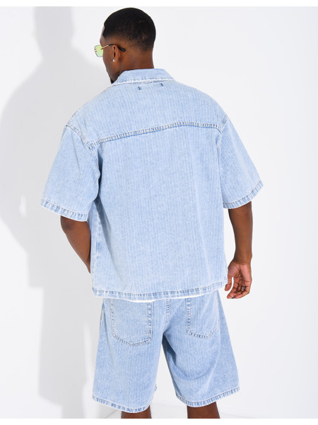 Ensemble en jeans short et chemise