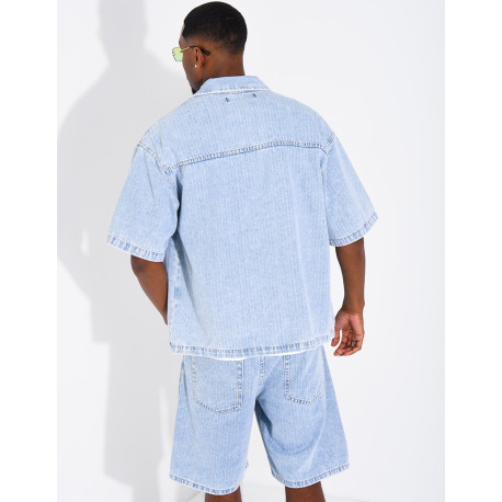 Ensemble en jeans short et chemise