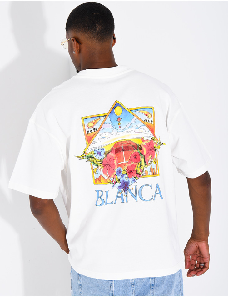 T-shirt "Blanca" terrain de tennis