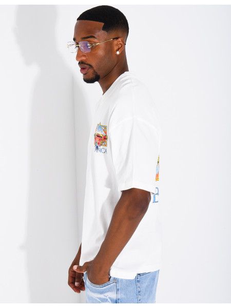 T-shirt "Blanca" terrain de tennis