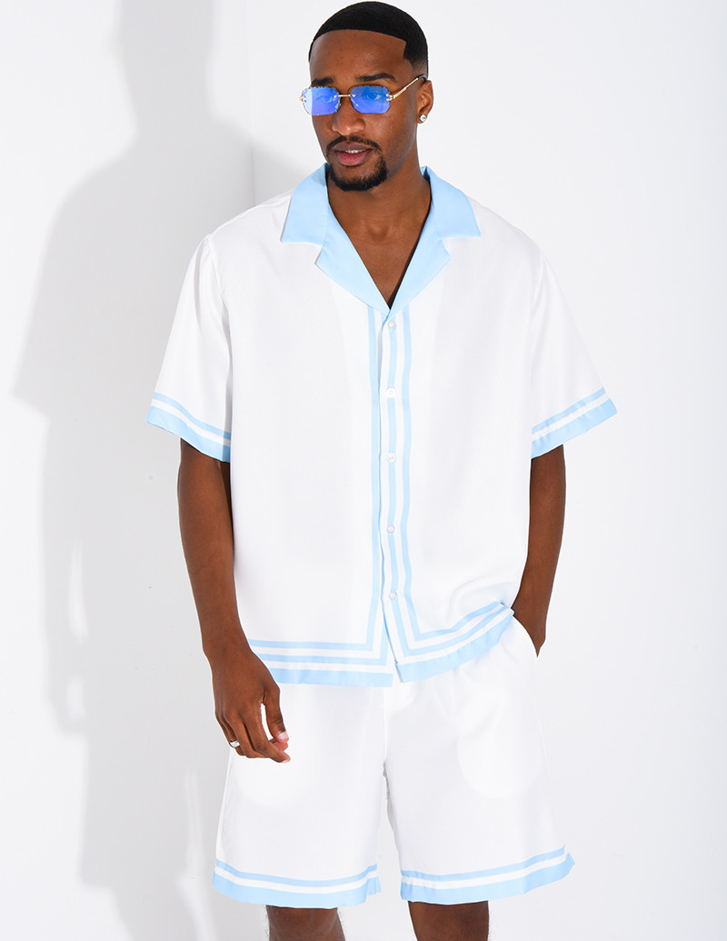 Ensemble short et chemise à...