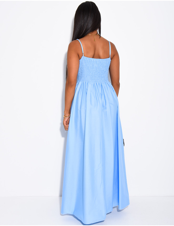 Dress with pearls on the straps