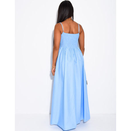 Dress with pearls on the straps