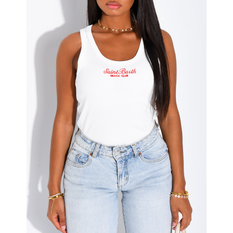 “Saint Barth” Ribbed Tank Top