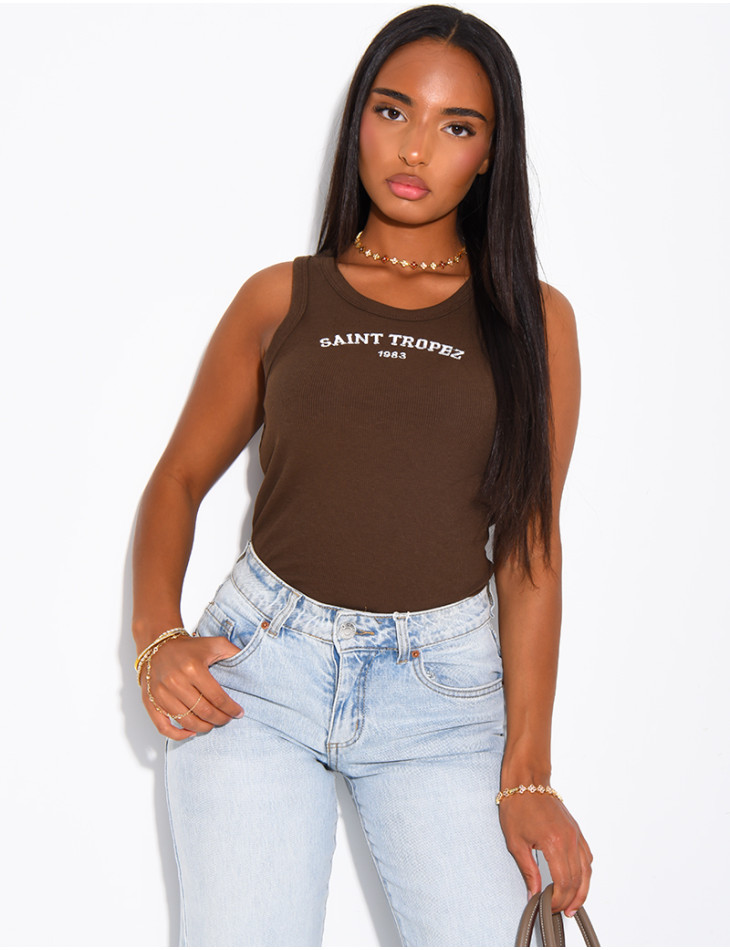 “Saint Tropez” Ribbed Tank Top