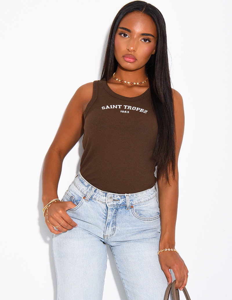 “Saint Tropez” Ribbed Tank Top