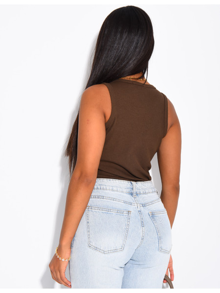 “Saint Tropez” Ribbed Tank Top