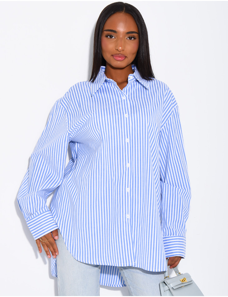 Oversized striped shirt