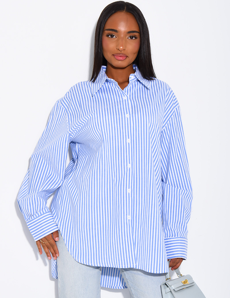 Oversized striped shirt
