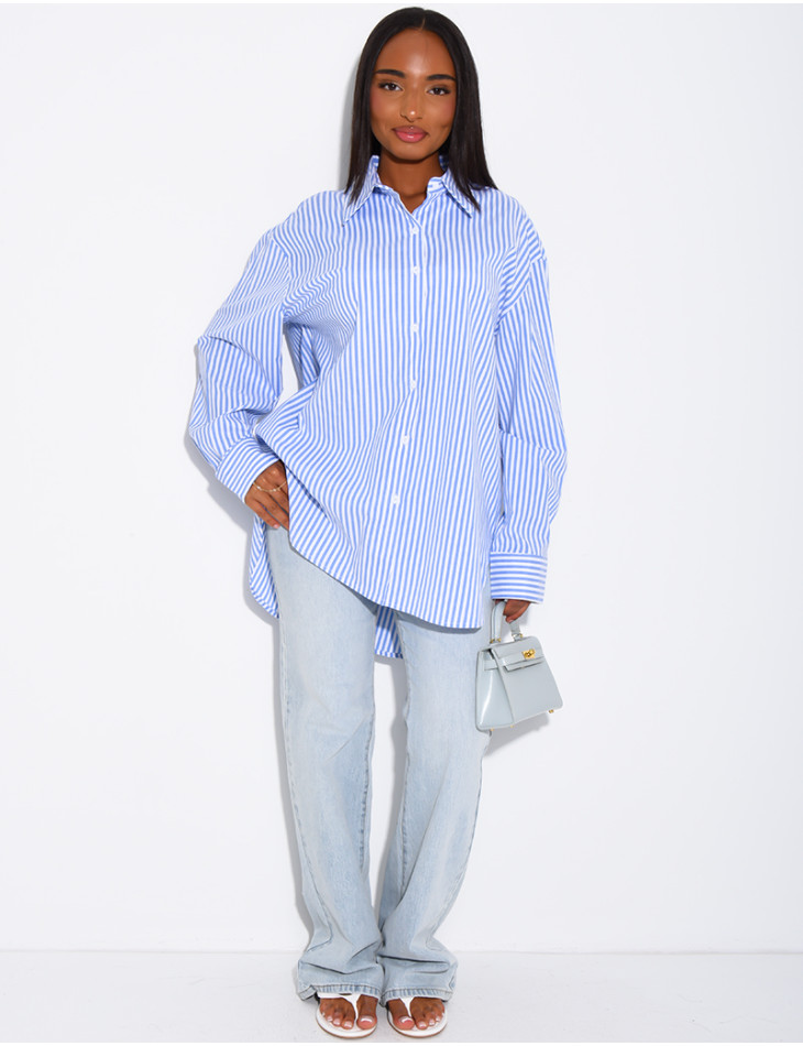 Oversized striped shirt