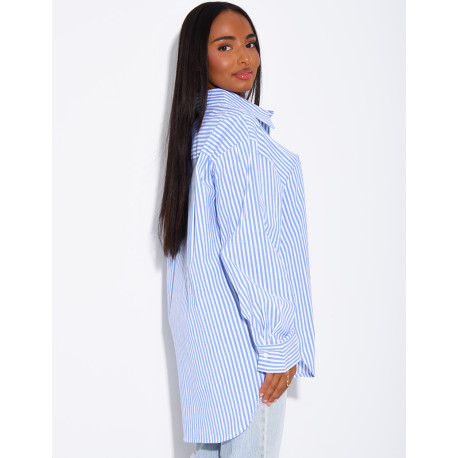Oversized striped shirt
