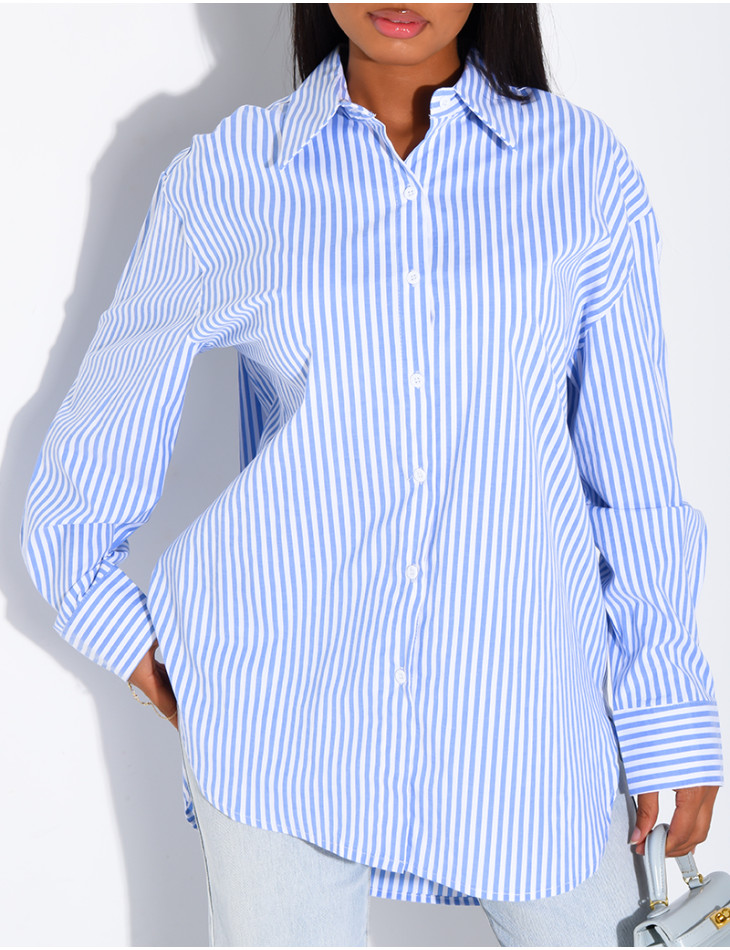 Oversized striped shirt