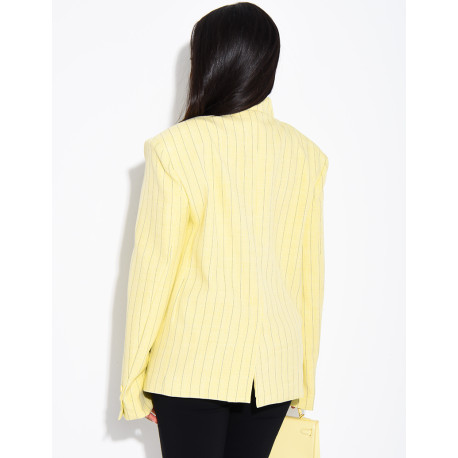 Hochwertiger Zweireiher-Blazer mit Streifenmuster