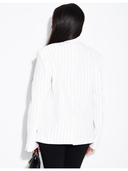 Hochwertiger Zweireiher-Blazer mit Streifenmuster