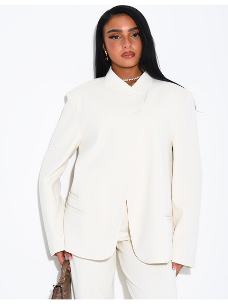 Blazer oversize à boutonnière croisée