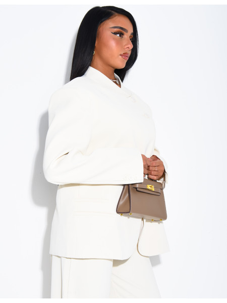 Blazer oversize à boutonnière croisée