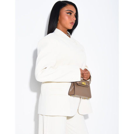 Blazer oversize à boutonnière croisée