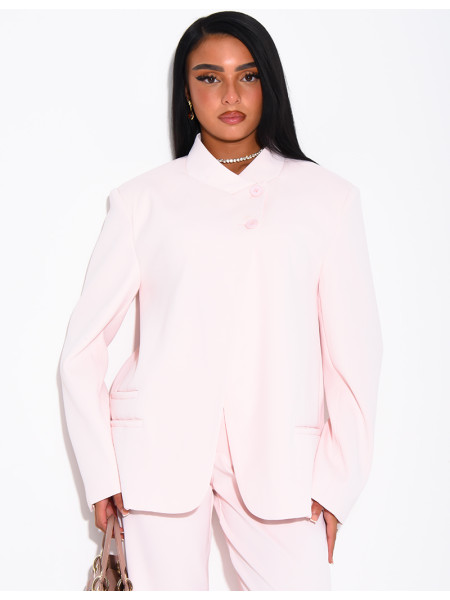 Oversize-Blazer mit doppelter Knopfleiste